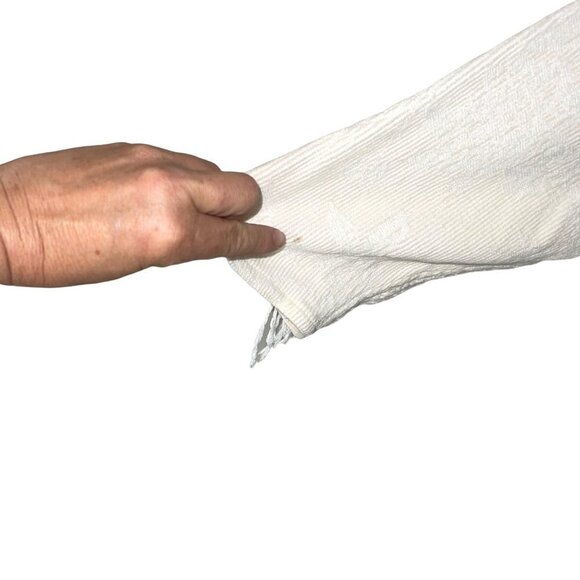 W Fringe Jacket Skirt Set Womens Viscose Cotton Pockets Open Front Wrap Style - Picture 7 of 12